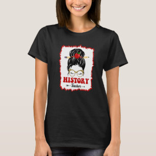 Camiseta Profesor de Historia desordenado Chica de bollo de