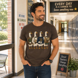 Camiseta Profesor de Historia Gansos Académico Cottagecore