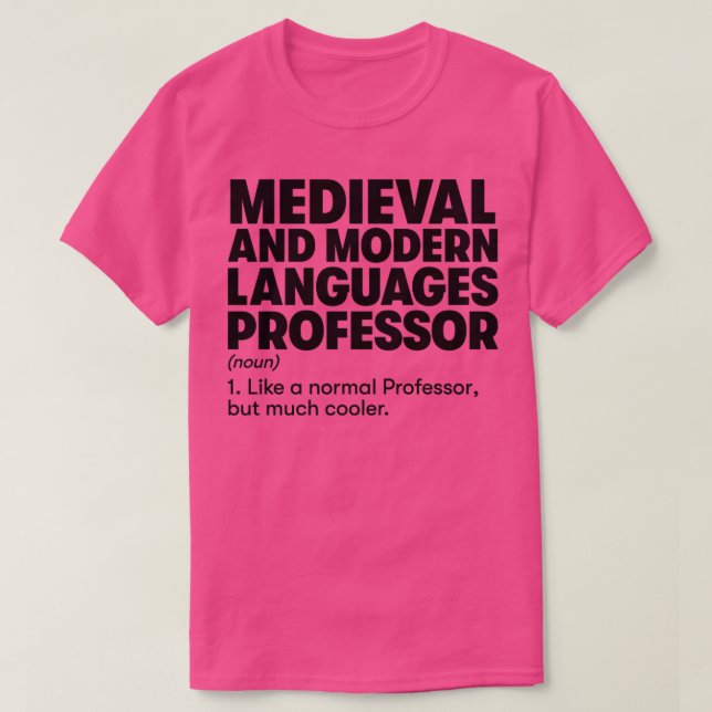 Camiseta Profesor de idiomas medievales y modernos (Diseño del anverso)