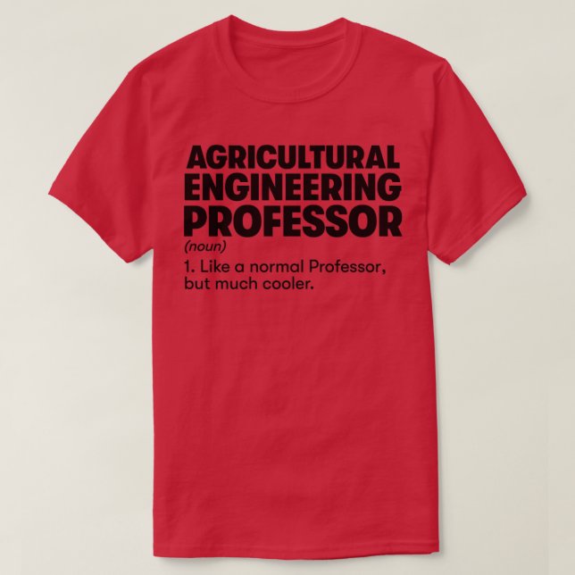 Camiseta Profesor de ingeniería agrícola (Diseño del anverso)