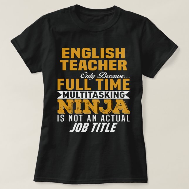 Camiseta Profesor de inglés (Diseño del anverso)