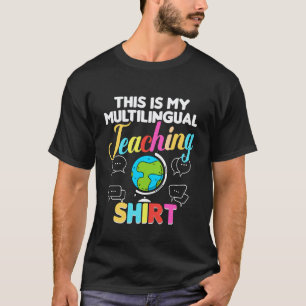 Camiseta Profesor de inglés como segundo idioma multilingüe