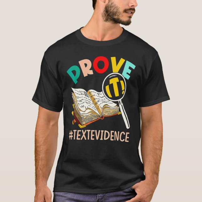Camiseta PROFESOR DE INGLÉS Demuestra Evidencia del Texto (Anverso)