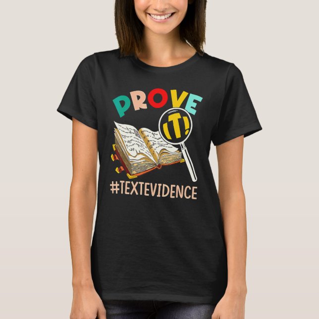 Camiseta PROFESOR DE INGLÉS Demuestra Evidencia del Texto (Anverso)