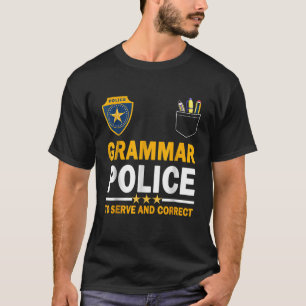 Camiseta Profesor de inglés divertido policía de gramática