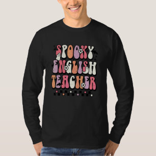 Camiseta Profesor de inglés floral fantasmal espeluznante G