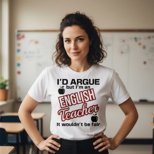 Camiseta Profesor de inglés - Me gustaría discutir 