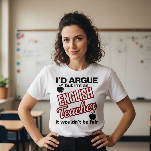 Camiseta Profesor de inglés - Me gustaría discutir  (Subido por el creador)