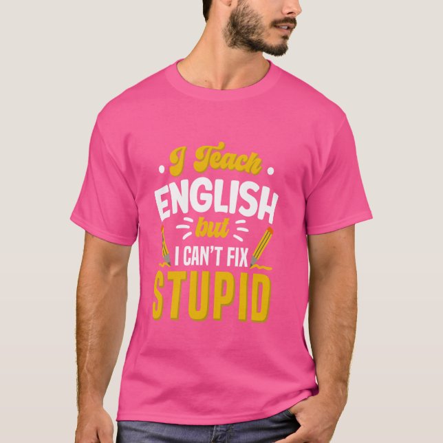 Camiseta Profesor de inglés policía gramatical (Anverso)