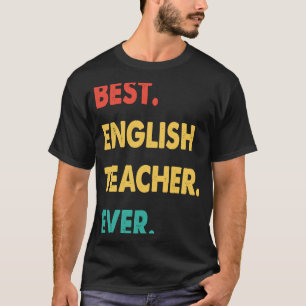 Camiseta Profesor de inglés retro mejor profesor de inglés