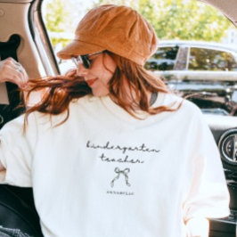 Camiseta Profesor de jardín de infancia personalizado lazo