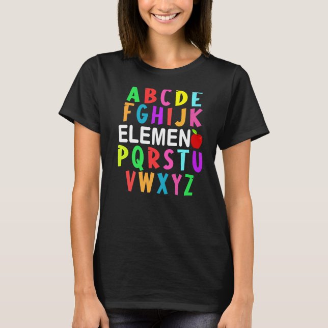Camiseta Profesor de jardín de infantes de ABC Elemeno vuel (Anverso)