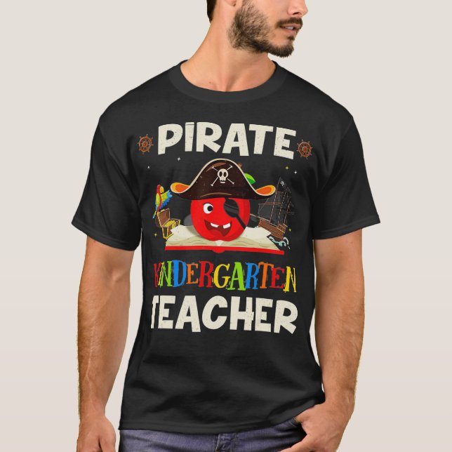 Camiseta Profesor De Jardín De Niños Pirata Para Halloween  (Anverso)