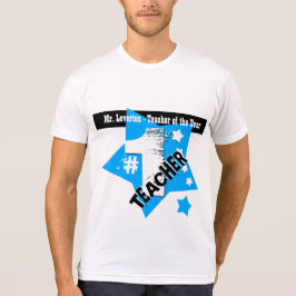 Camiseta PROFESOR de la estrella del año y barra de color V