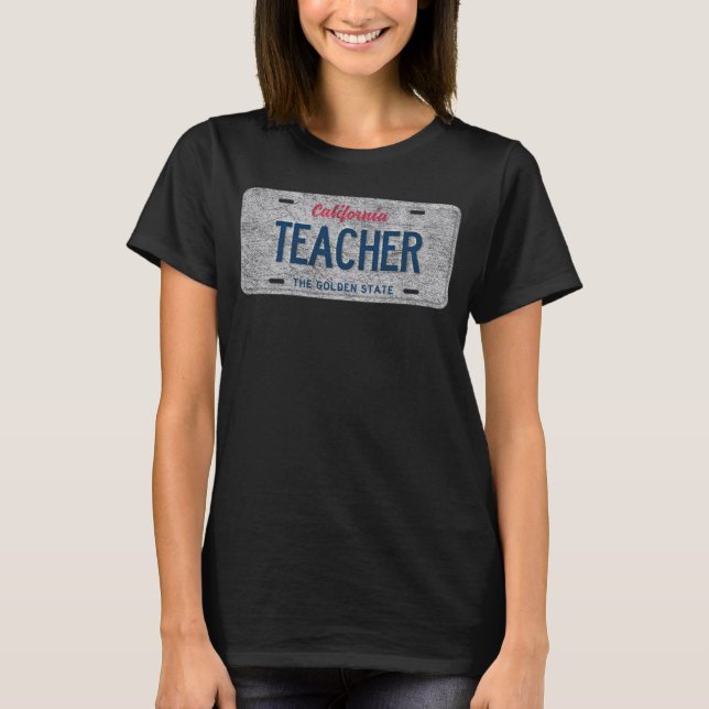 Camiseta PROFESOR DE LA PLACA DE LA LÍNEA DE Vanidad Estata (Anverso)