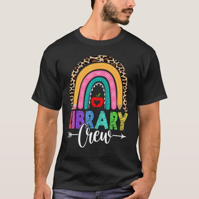 Camiseta Profesor De Leopardo Arcoiris De La Biblioteca De  (Anverso)