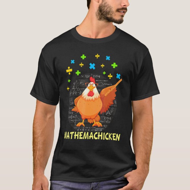 Camiseta Profesor de Matemachicken Amantes de las Matemátic (Anverso)