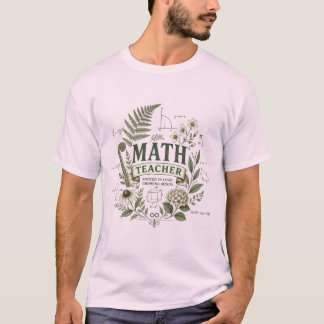 Camiseta Profesor de Matemáticas Botánico Vintage Arraigado
