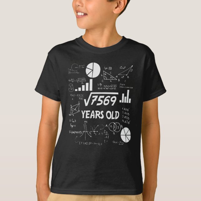 Camiseta Profesor de matemáticas de cumpleaños 87 años rega (Anverso)