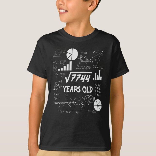 Camiseta Profesor de matemáticas de cumpleaños 88 años rega (Anverso)