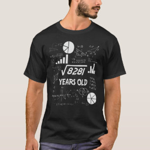 Camiseta Profesor de matemáticas de cumpleaños 91 años rega