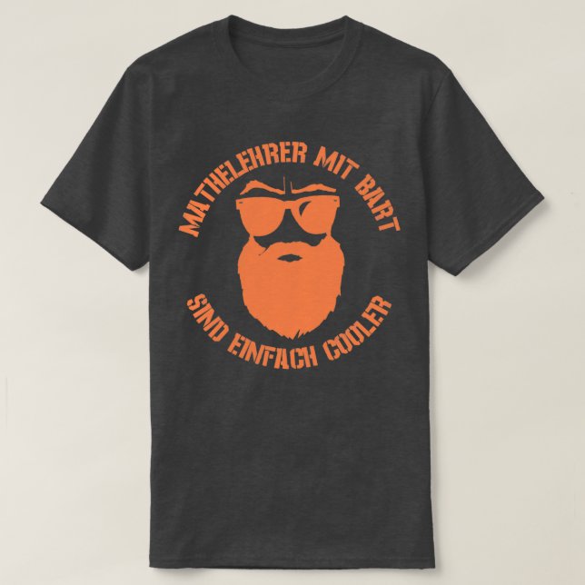 Camiseta Profesor de matemáticas de Guay con barba completa (Diseño del anverso)