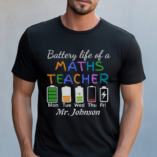 Camiseta Profesor de Matemáticas Divertido Duración de la B