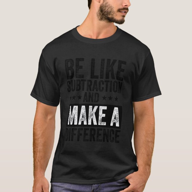 Camiseta Profesor de matemáticas divertido es como la resta (Anverso)