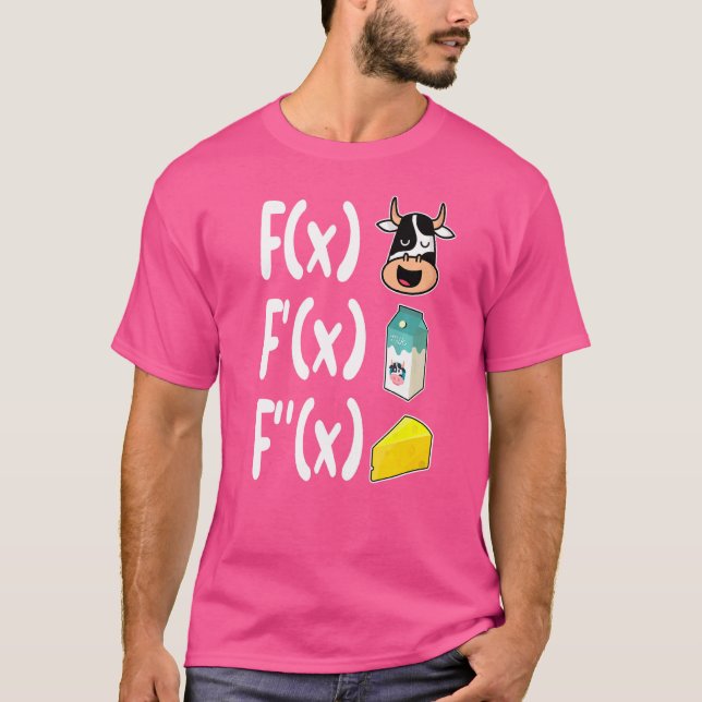 Camiseta Profesor de Matemáticas Queso de Leche de Vaca Mat (Anverso)