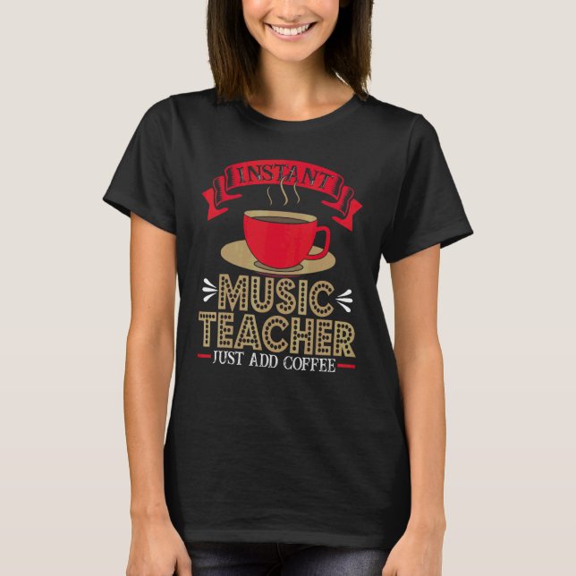 Camiseta Profesor de música Coffee de Music (Anverso)