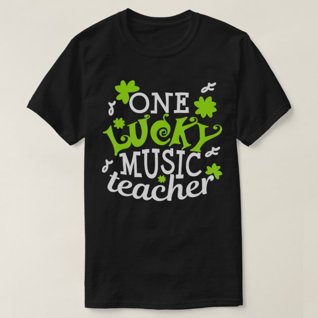 Camiseta Profesor de Música del Día de San Patricio (Diseño del anverso)