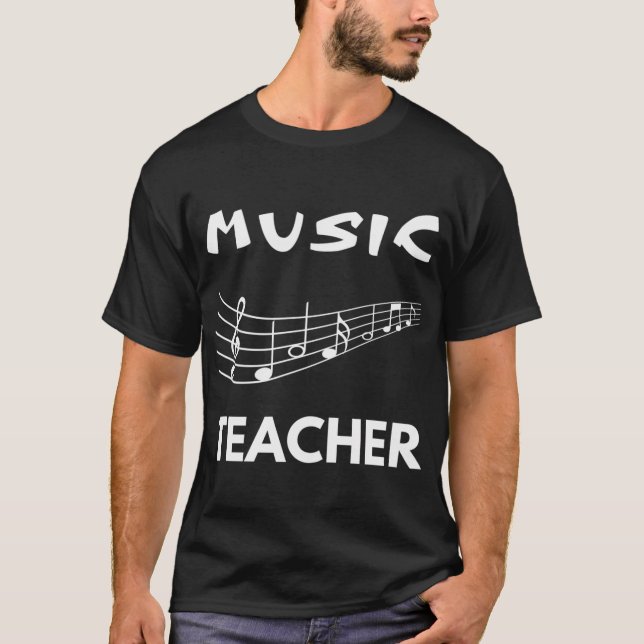 Camiseta Profesor de música. La música es mi superpoder. (Anverso)