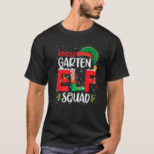 Camiseta Profesor de Navidad Kindergarten Elf Squad Matchin