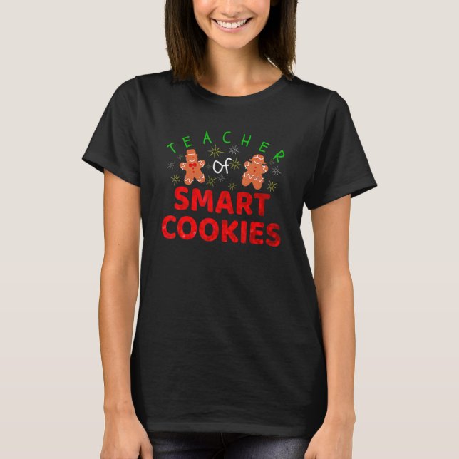 Camiseta Profesor De navidades De Cookies Inteligentes Cute (Anverso)