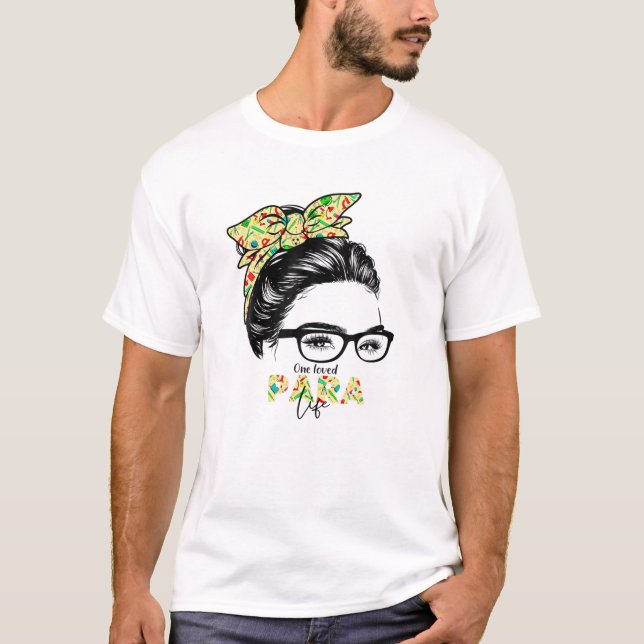 Camiseta Profesor de Paralife Messy Bun Life Hair (Anverso)