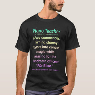 Camiseta Profesor de piano divertido
