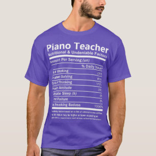 Camiseta Profesor de piano Factores Nutricionales e Innegab