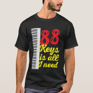 Camiseta Profesor de piano Pianista Músico 88 teclas Pres