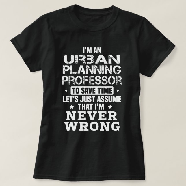 Camiseta Profesor de Planificación Urbana (Diseño del anverso)