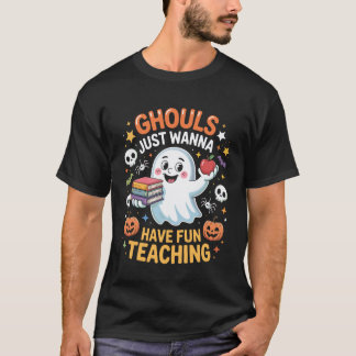 Camiseta Profesor de preescolar de Halloween Ghouls solo qu