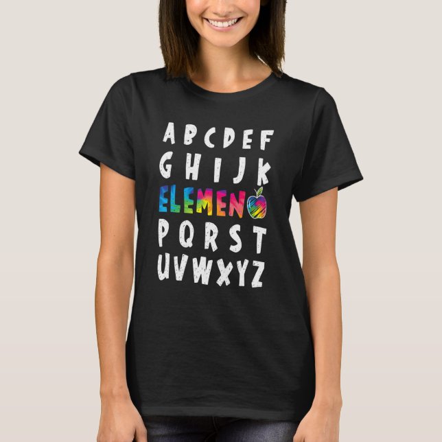 Camiseta Profesor de preescolar Elemeno Alphabet (Anverso)