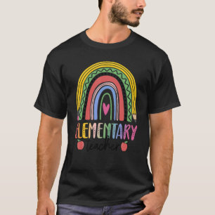 Camiseta Profesor de primaria Boho Rainbow Team Elemental S