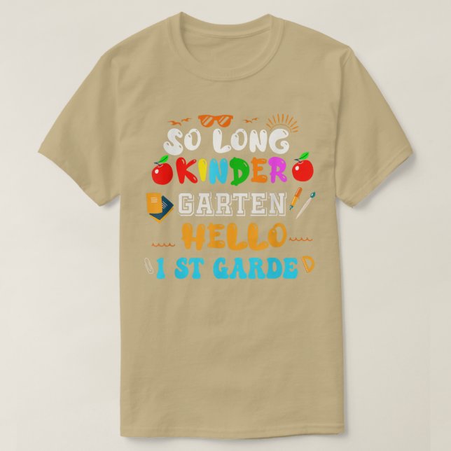 Camiseta profesor de primaria tanto tiempo de kindergarten  (Diseño del anverso)