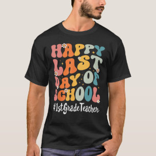 Camiseta Profesor De Primer Grado De Retro Feliz El Último