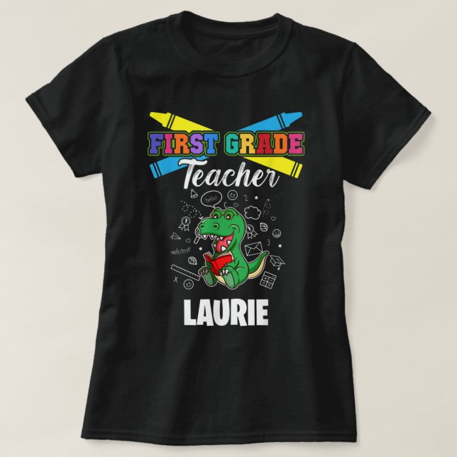 Camiseta Profesor de primer grado - Laurie - Nombre persona (Diseño del anverso)