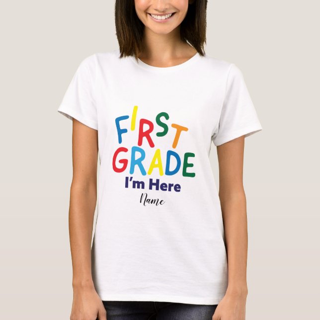 Camiseta Profesor de primer grado personalizado (Anverso)