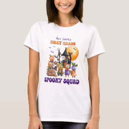 Camiseta profesor de primer grado Spooky Squad Halloween