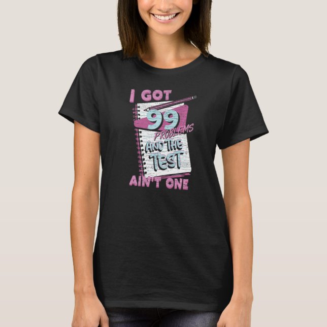 Camiseta Profesor de pruebas de examen de pruebas (Anverso)