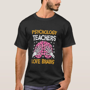 Camiseta Profesor de Psicología Ama Cerebros Funny Hallowee