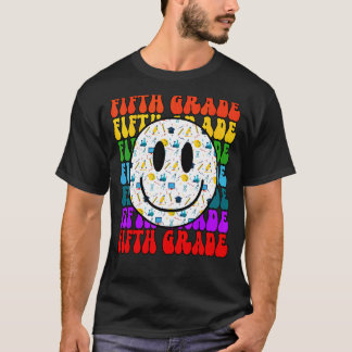 Camiseta Profesor de quinto grado cara feliz Estudiante car